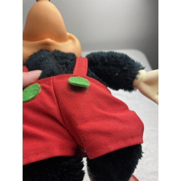 Vintage Applause Walt Disney Mickey Mouse Plastic Face Stuffed Toy 12" Hard Feet - Picture 4 of 9